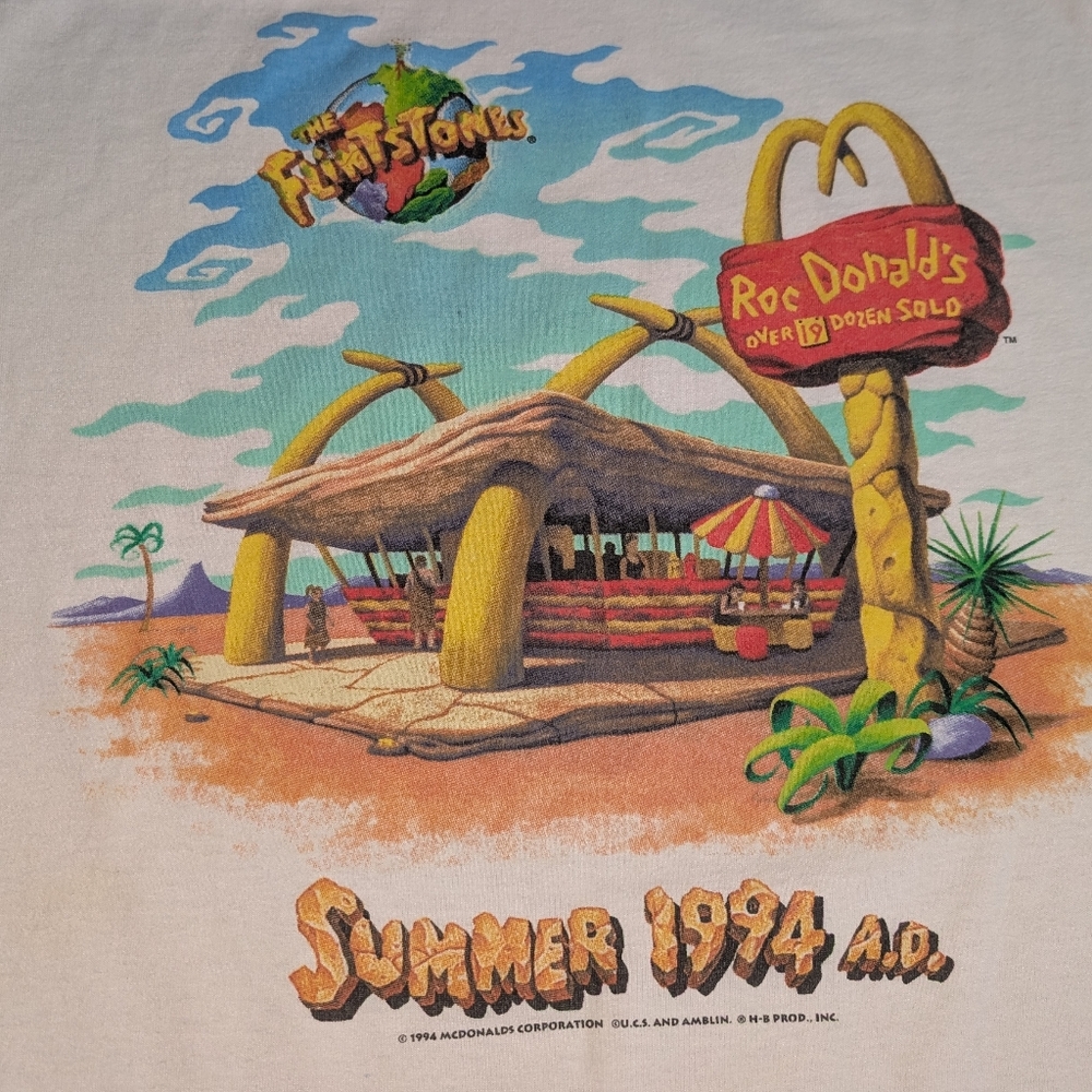 Flintstones Vintage 1994 Single Stitch Movie Promo Men's XL Tee